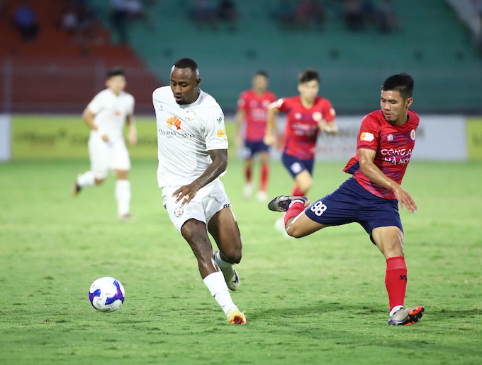 Các ngoại binh của Bình Định thực sự là nỗi thất vọng ở trận thua vừa qua. Ảnh: Công Tâm