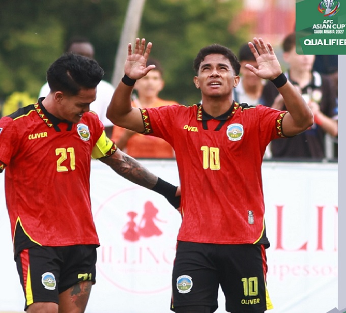 Joao (số 10) ghi bàn duy nhất cho Timor Leste