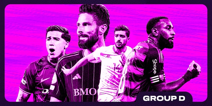 Bảng D gồm 4 anh T Chelsea, Flamengo, Los Angeles FC và Esperance de Tunis
