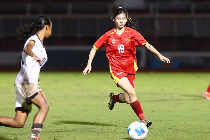 U19 nữ Việt Nam không thua bàn nào trước trận chung kết. Ảnh: Đình Viên