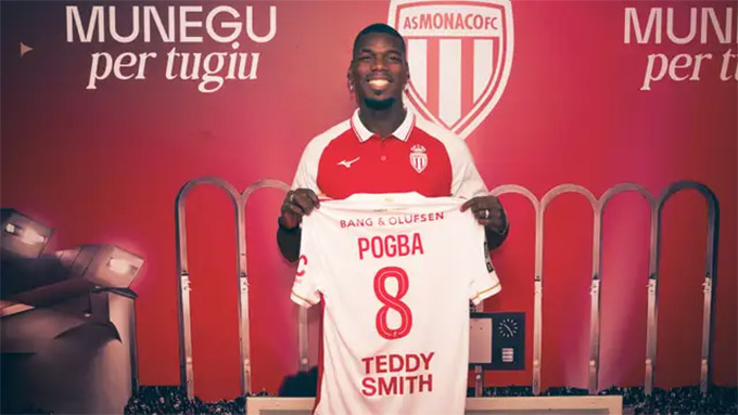 Pogba đã chính thức ký hợp đồng 2 năm với Monaco để nuôi giấc mộng dự World Cup 2026 cùng ĐT Pháp