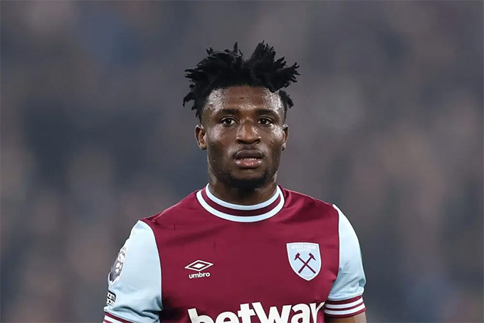 Mohammed Kudus trong màu áo West Ham