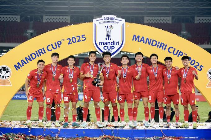 Các tuyển thủ U23 Việt Nam đã có một quá trình dài tập luyện và thi đấu cùng nhau. Ảnh: Anh Khoa