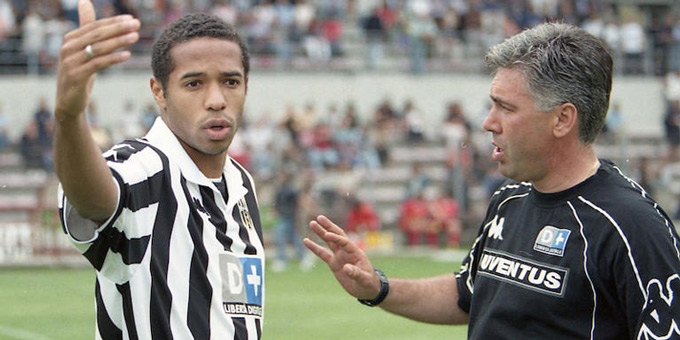Ancelotti sau này thừa nhận ông đã sai khi không biết Henry có thể đá trung phong