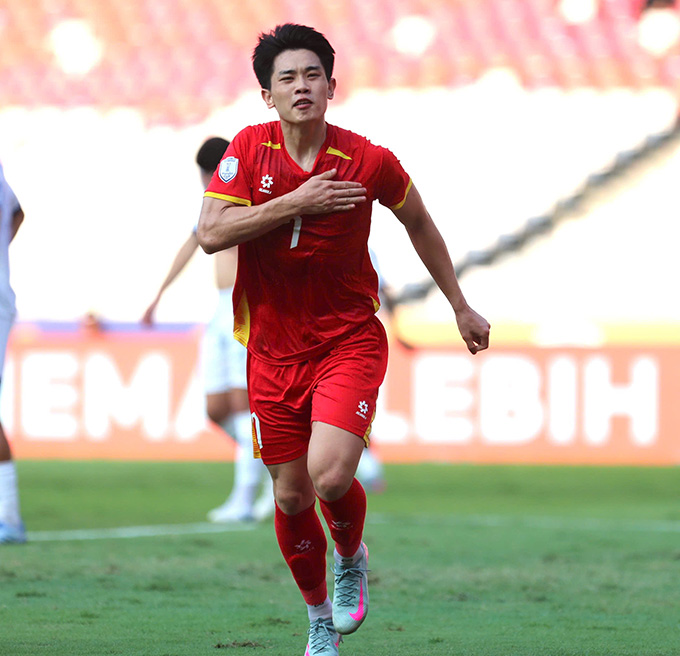 Đình Bắc tiếp tục là niềm hy vọng hàng đầu của U23 Việt Nam ở vòng loại U23 châu Á 2026 - Ảnh: Anh Khoa 