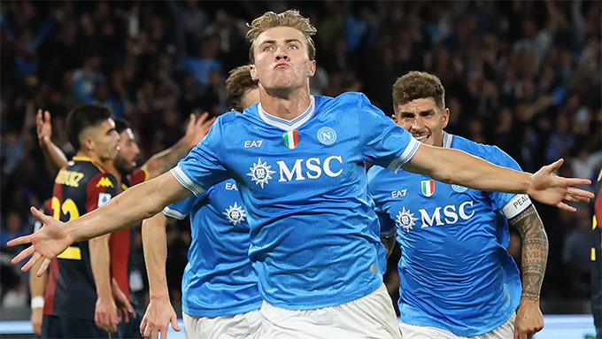 Hojlund đang thi đấu bùng nổ tại Napoli với 4 bàn thắng sau 6 trận đấu