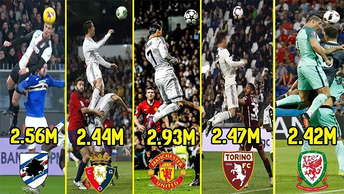 Ronaldo hiếm khi để thua trong những pha không chiến.