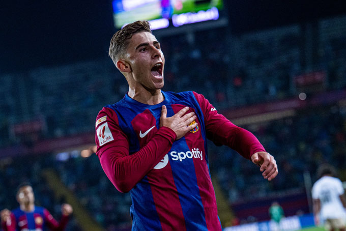 Fermin Lopez trong màu áo Barca