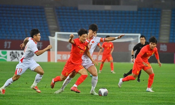 U22 Việt Nam chơi không thật tốt ở hiệp 1...