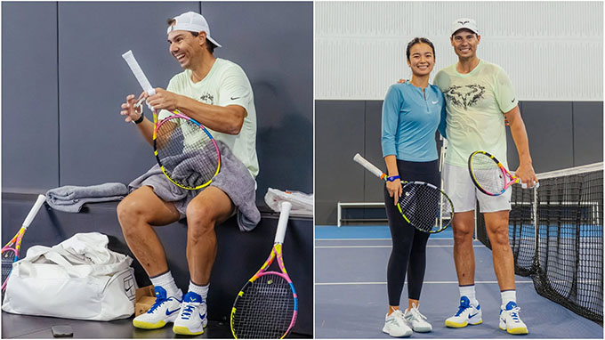 Eala tập luyện cùng huyền thoại Nadal