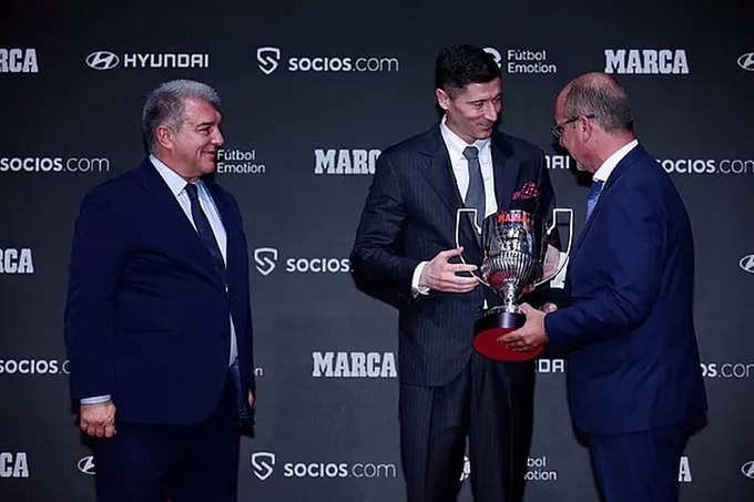 Dù dừng lại ở 23 bàn thắng tại La Liga, Lewandowski vẫn đoạt danh hiệu Pichichi mùa 2022/23.
