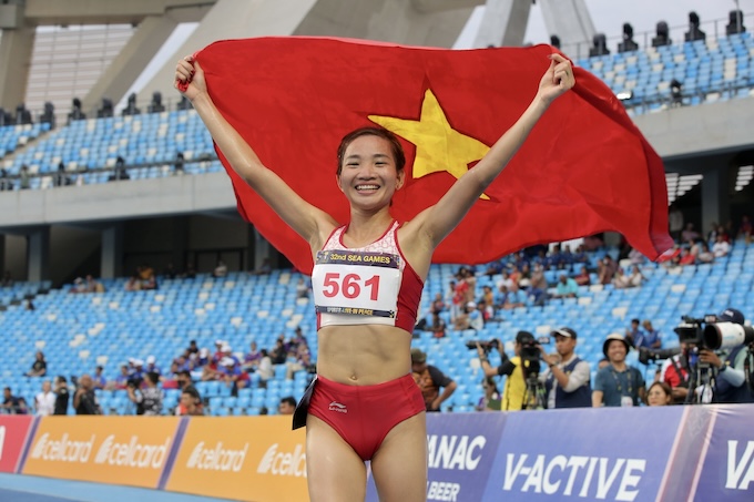 Nguyễn Thị Oanh - một trong những gương mặt vàng của diền kinh Việt Nam - Ảnh: Minh Tuấn