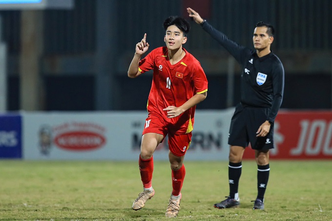Niềm vui của U17 Việt Nam. Ảnh: Đức Cường