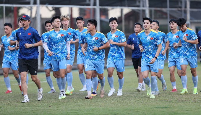 Sau khi giành vé dự VCK châu Á, U22 Việt Nam bắt đầu chinh phục HCV SEA Games 33. Ảnh: Đức Cường