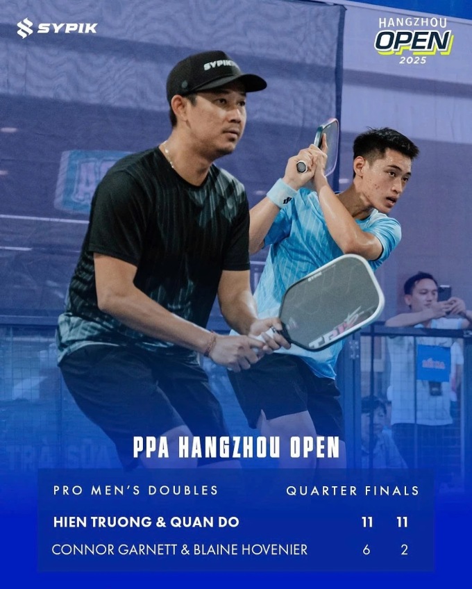 Minh Quân - Vinh Hiển tạo ra cú sốc lớn ở PPA Tour Trung Quốc