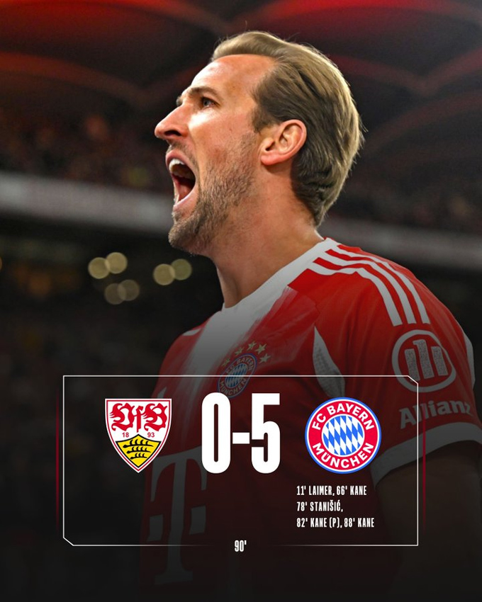 Bayern đại thắng Stuttgart