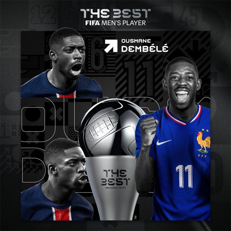 Dembele giành FIFA The Best 2025
