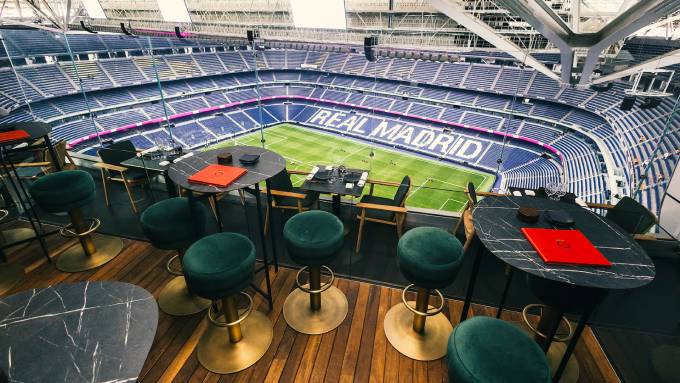 Một góc của không gian ẩm thực ngay trong sân Bernabeu