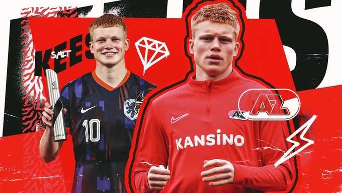 Tiền vệ trẻ Kees Smit của AZ Alkmaar đang thu hút sự chú ý của Real Madrid.