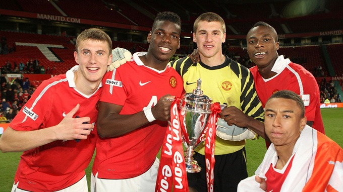 Pogba trong đội hình MU vô địch FA Cup cho lứa trẻ