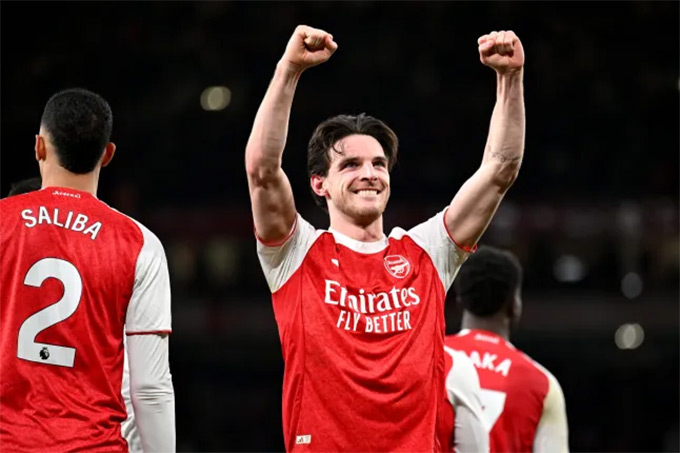 Rice vắng mặt ở màn đại chiến giữa Arsenal vs Aston Villa