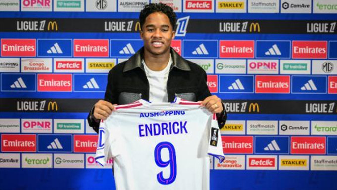 Endrick khoác áo Lyon tới cuối mùa giải