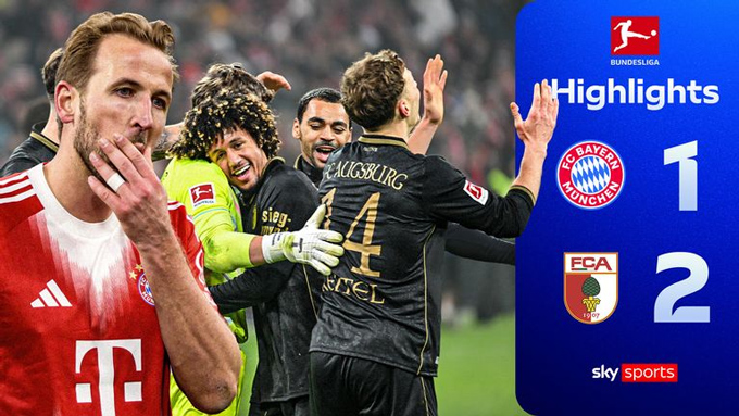 Bayern đứt mạch bất bại khi để thua Augsburg