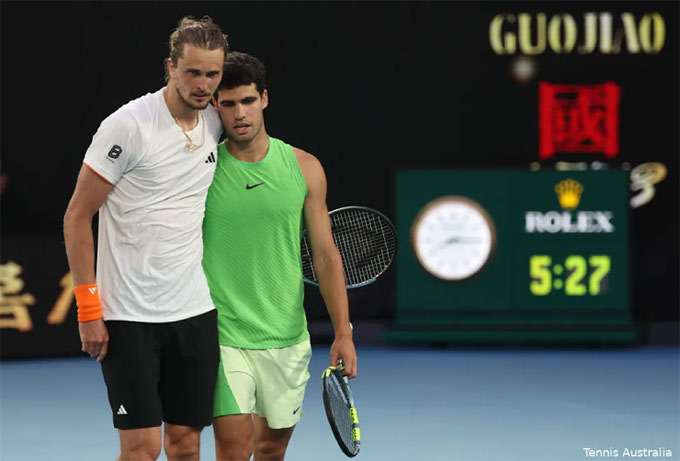 Alcaraz vượt qua Alexander Zverev sau 5 giờ 27 phút thi đấu