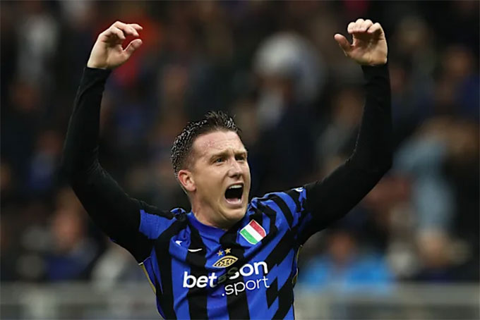Zielinski đang thi đấu bùng nổ dưới sự dẫn dắt của HLV Chivu
