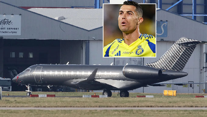 Máy bay riêng của Ronaldo xuất hiện tại Madrid