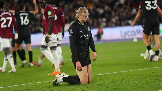 Haaland giờ đây không còn đóng góp nhiều cho Man City do phong độ sa sút đáng báo động