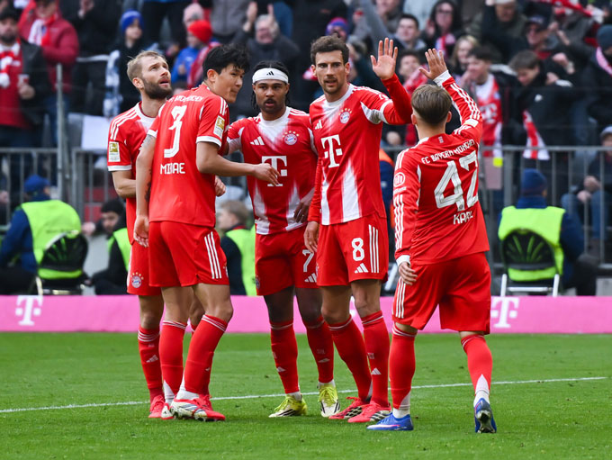 Bayern vững vàng trên ngôi đầu Bundesliga. Ảnh: AP