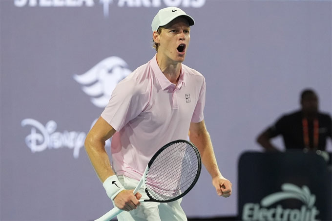 Sinner trước cơ hội trở thành tay vợt thứ tám giành Sunshine Double. Ảnh: ATP