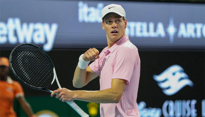 Sinner chỉ còn cách Sunshine Double một chiến thắng nữa. Ảnh: ATP