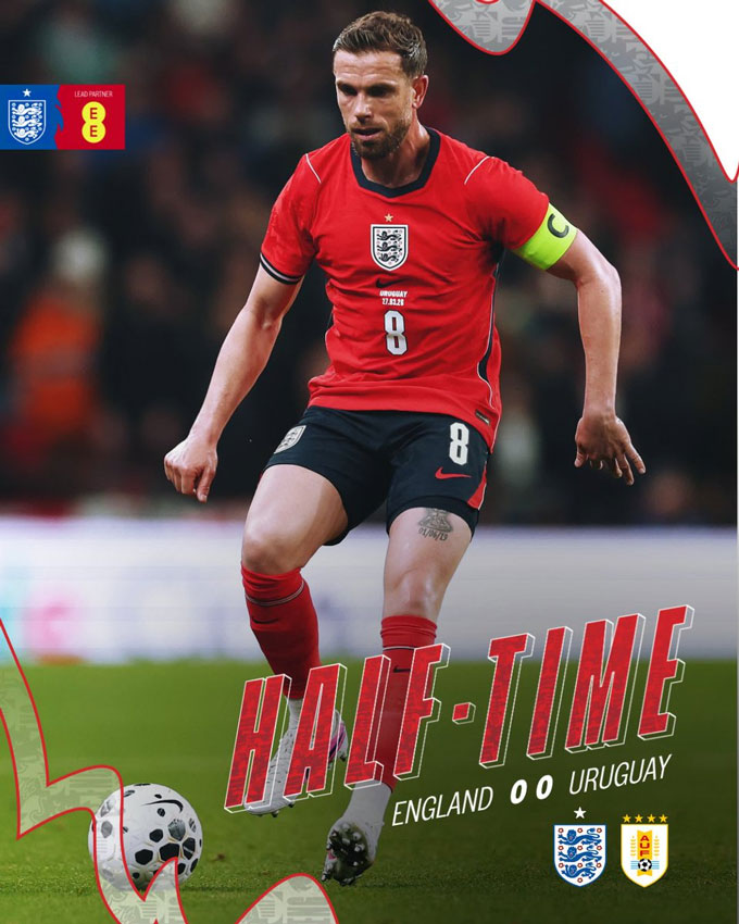 Henderson trở thành cầu thủ thứ tư trong lịch sử ĐT Anh có 15 năm khoác áo Tam sư. Ảnh: Twitter @England