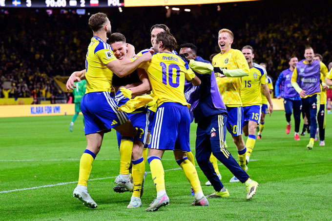 Gyokeres ghi bàn giúp Thụy Điển giành vé dự World Cup 2026