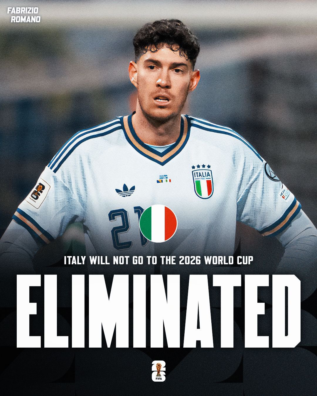 Italia vắng mặt ở World Cup 2026