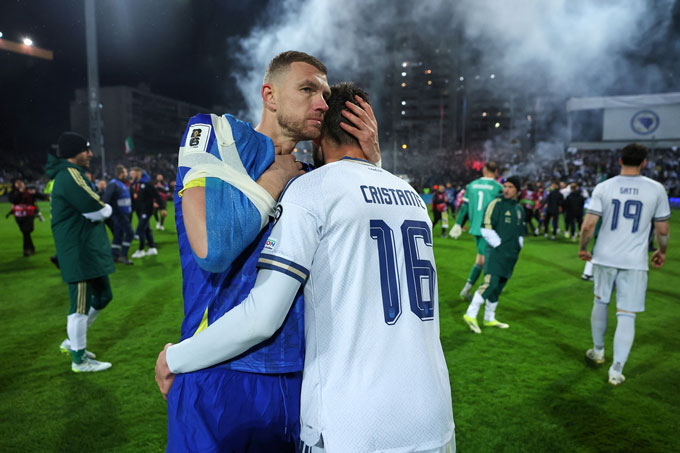 Italia thất bại trước Bosnia và mất vé dự World Cup lần thứ 3 liên tiếp