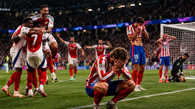Atletico vừa để thua Arsenal ở bán kết Champions League 2025/26