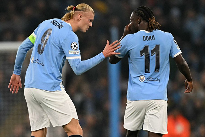 Haaland và Doku tỏa sáng mang về chiến thắng cho Man City