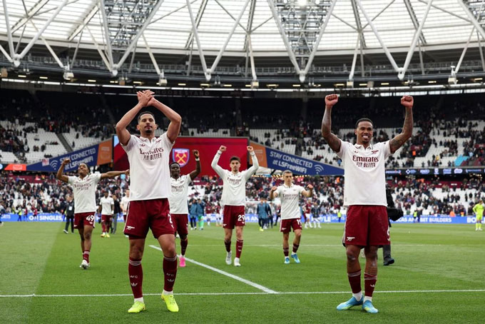 Arsenal có chiến thắng quan trọng trước West Ham để tiến gần tới chức vô địch Premier League - Ảnh: Arsenal.com