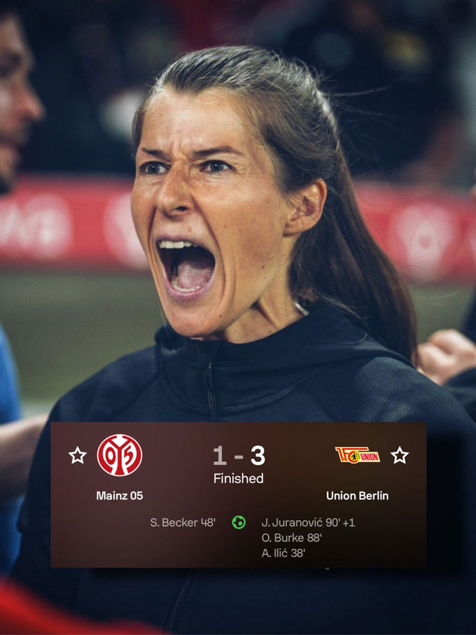 Union Berlin đánh bại Mainz 05 với tỷ số 3-1 - Ảnh: @RisingStarXI