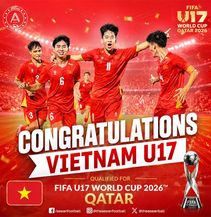 Truyền thông Đông Nam Á chúc mừng U17 Việt Nam giành vé dự World Cup