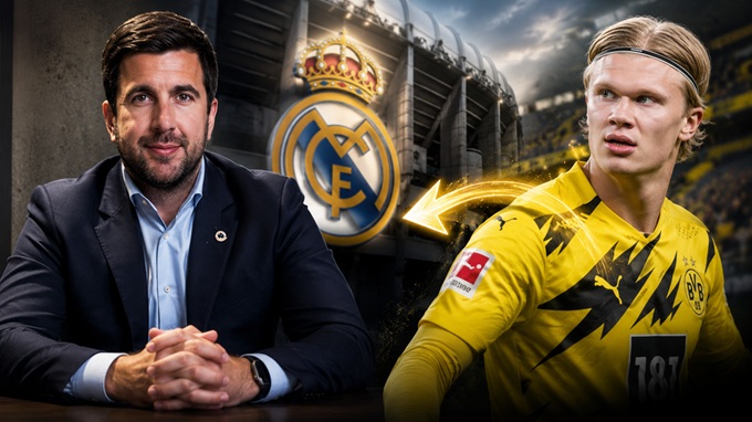 Enrique Riquelme từng muốn mang Haaland từ Dortmund về Real Madrid vào năm 2021