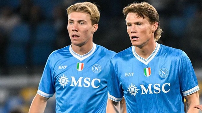 Hojlund ra sân nhiều thứ hai tại Napoli mùa này, chỉ sau Scott McTominay