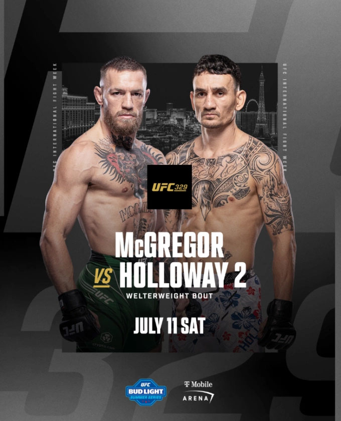 Conor McGregor sẽ gặp Max Holloway tại UFC 329 sắp tới. Ảnh: UFC