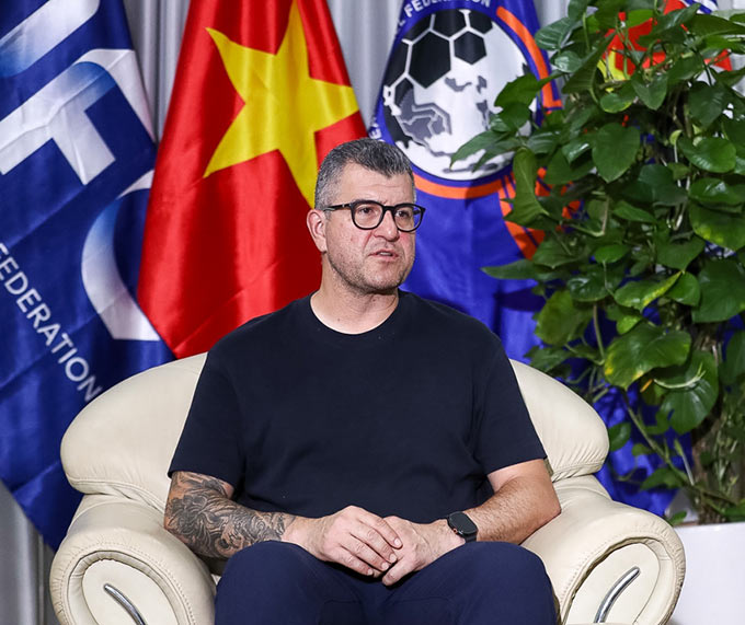 HLV Cristiano Roland đánh giá cao những nỗ lực của U17 Việt Nam ở VCK U17 châu Á 2026. Ảnh: VFF