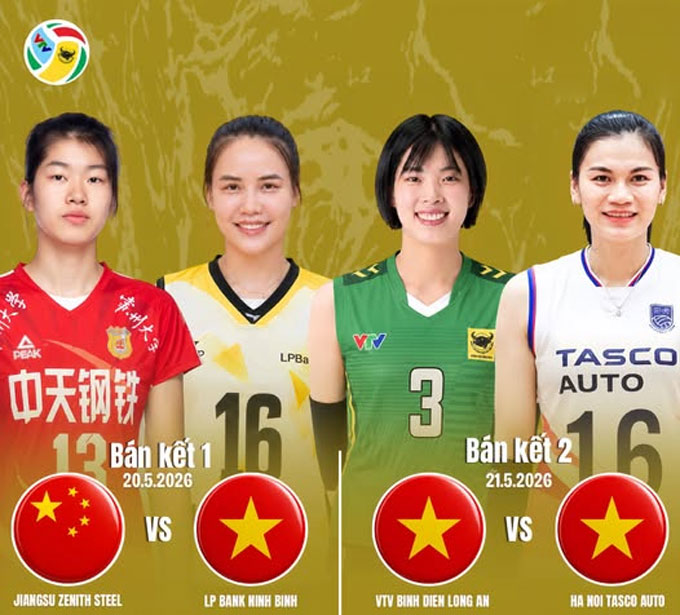 Lịch thi đấu bán kết Cúp VTV9 - Bình Điền 2026