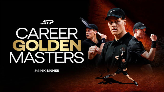 Chức vô địch giải đất nện ở Rome 2026 giúp Sinner hoàn tất Career Golden Masters