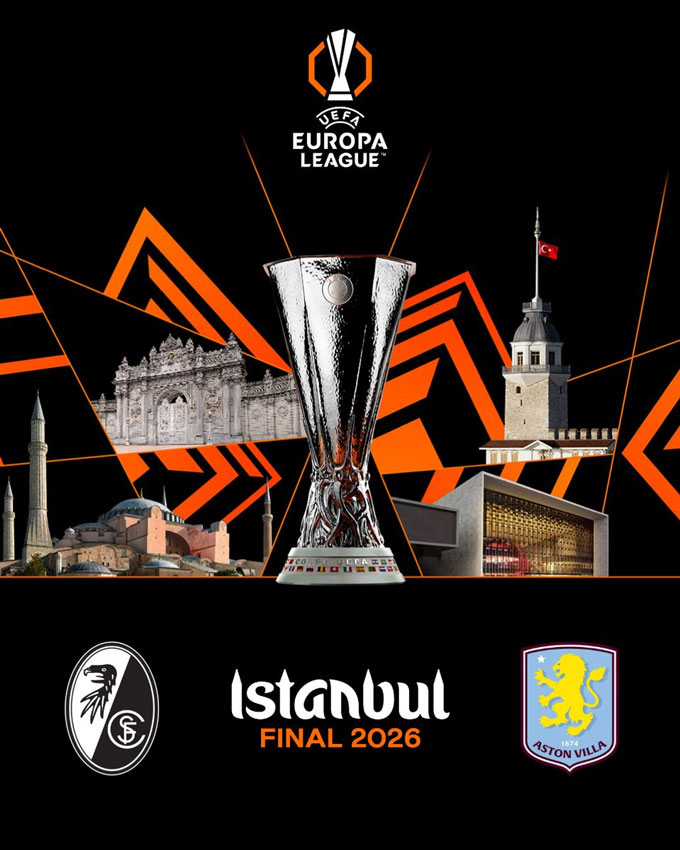 Freiburg và Aston Villa sẽ đối đầu với nhau ở chung kết Europa League 2025/26 - Ảnh: @EuropaLeague